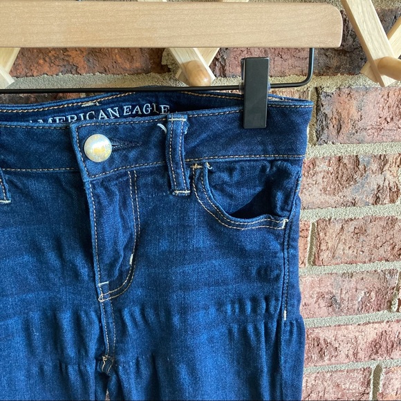 { AEO } Dark Wash Super Stretch Skinny Jeggings Jeans - Picture 3 of 11